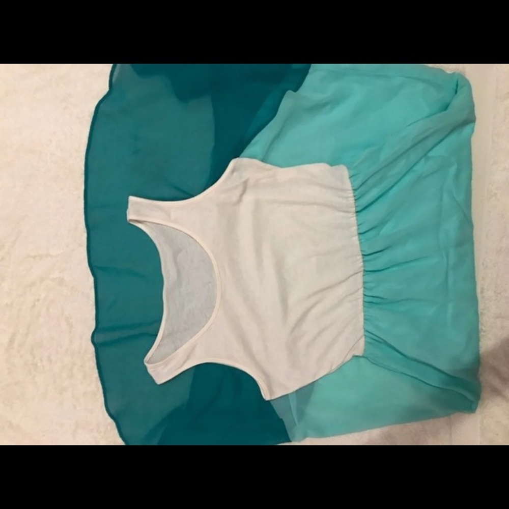 Teal High-Low Dress